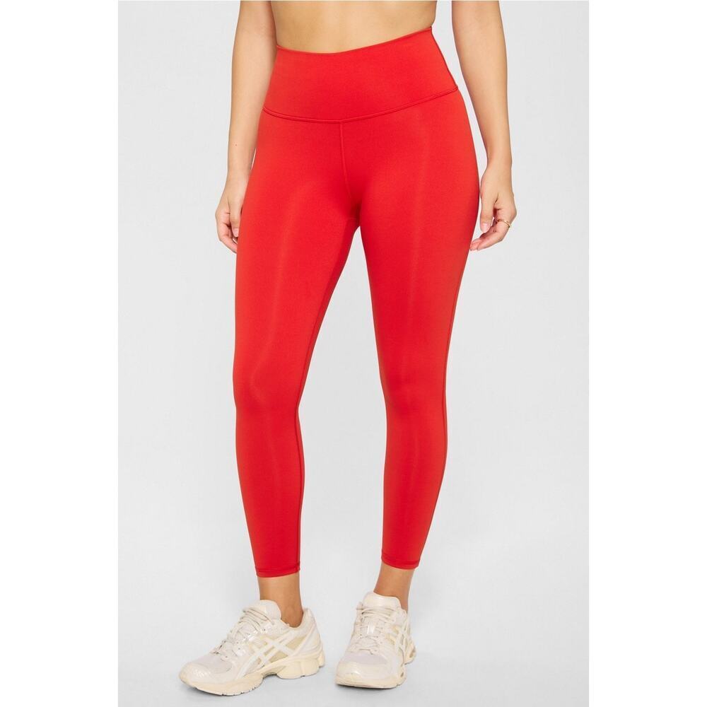 Fabletics Define PowerHold High Waisted 7/8 Heated Red‎ Gym Leggings XL NEW~NWT